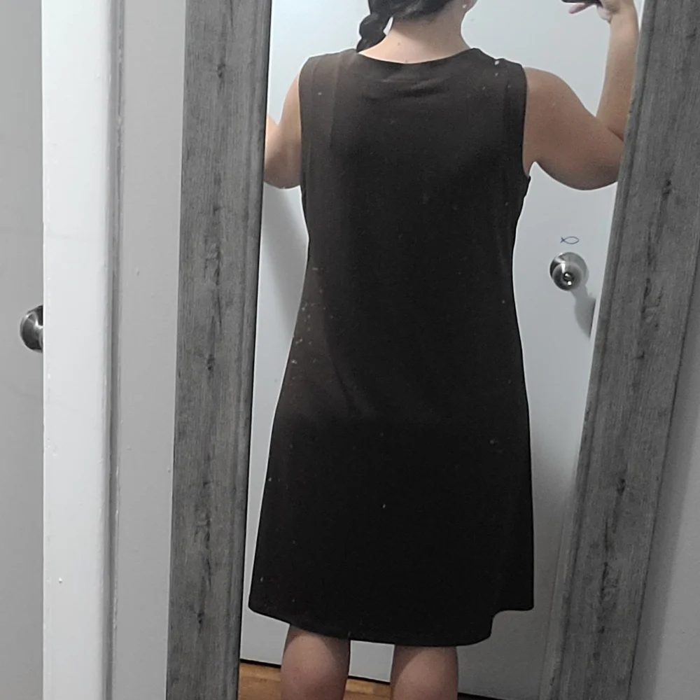 Susan Graver Women's Brown sleeveless midi Dress size M euc - Picture 7 of 8